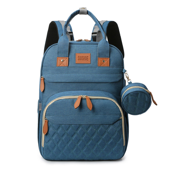Quilted Multi-Functional Travel Backpack Bowlift
