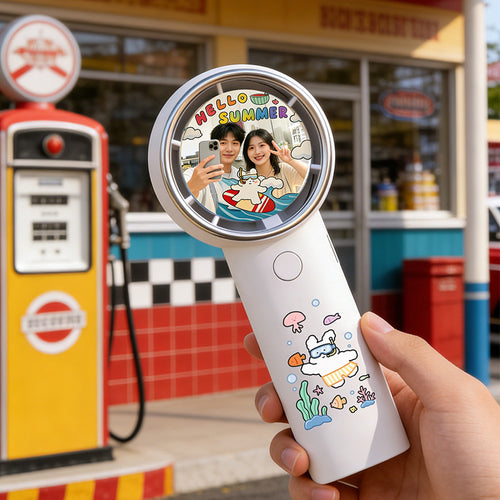 Women's Portable Mini Sun Fan with Cat Design Bowlift