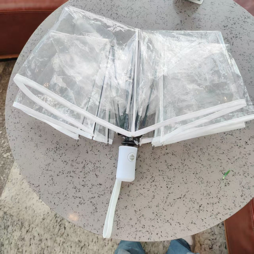 Ladies Transparent Rain Umbrella Bowlift