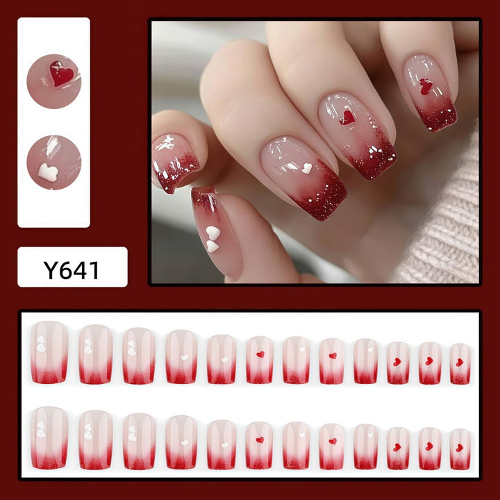 Romantic Nail Art with Heart Motifs Bowlift