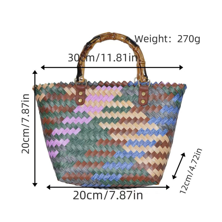 Braided tote bag with ergonomic handles Bowlift