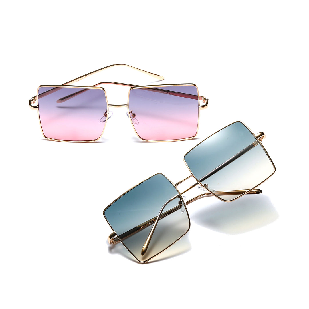 Women's Square Sunglasses with an Elegant Frame Construction Bowlift