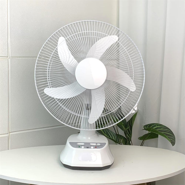 Unisex nan leiser USB table fan with multi-blade design, oscillating tilt function and timer Bowlift