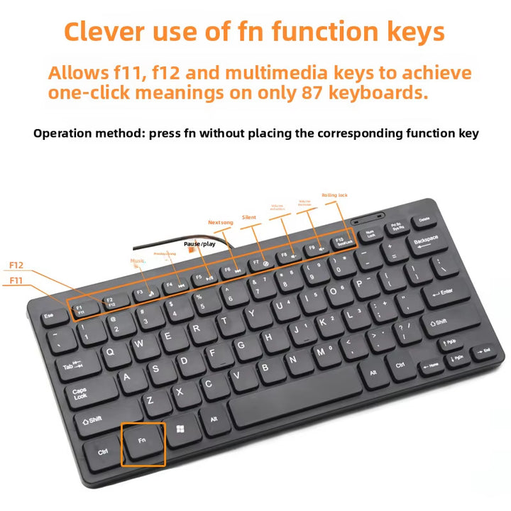 Wired Compact Keyboard Bowlift