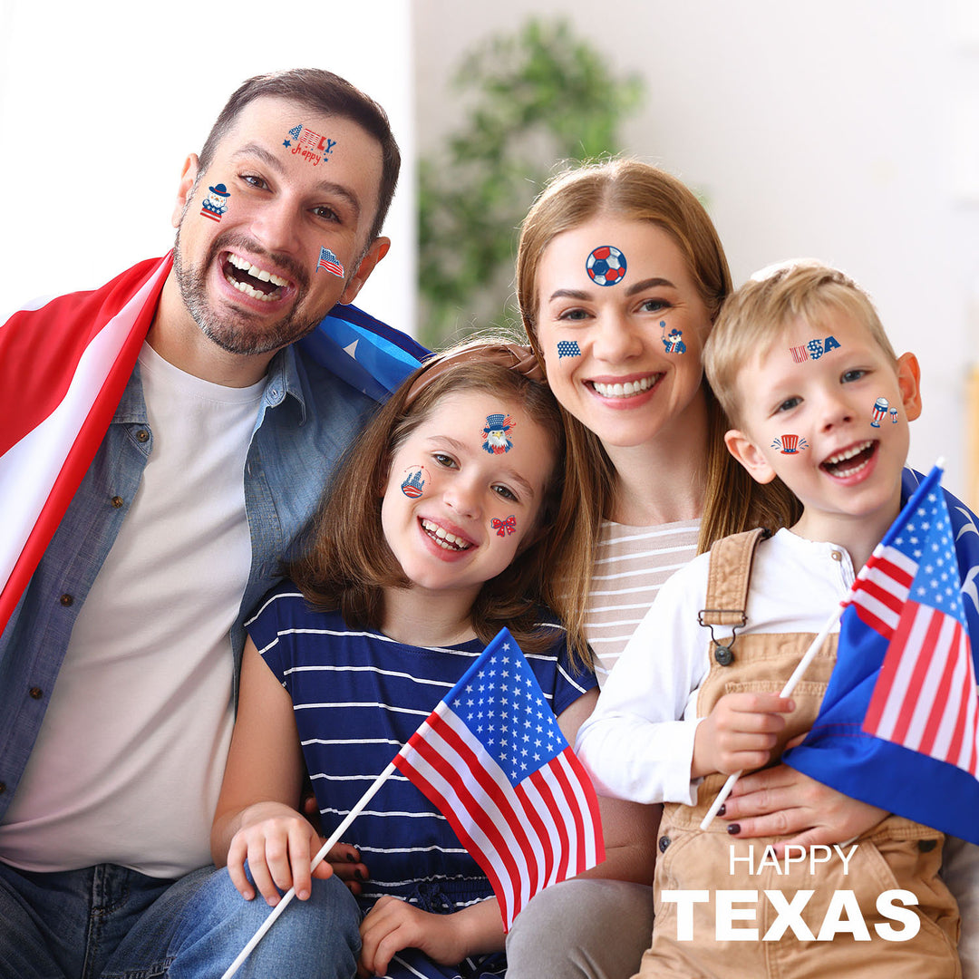 Unisex patriotic sticker set for party decoration and crafts with American motifs Bowlift