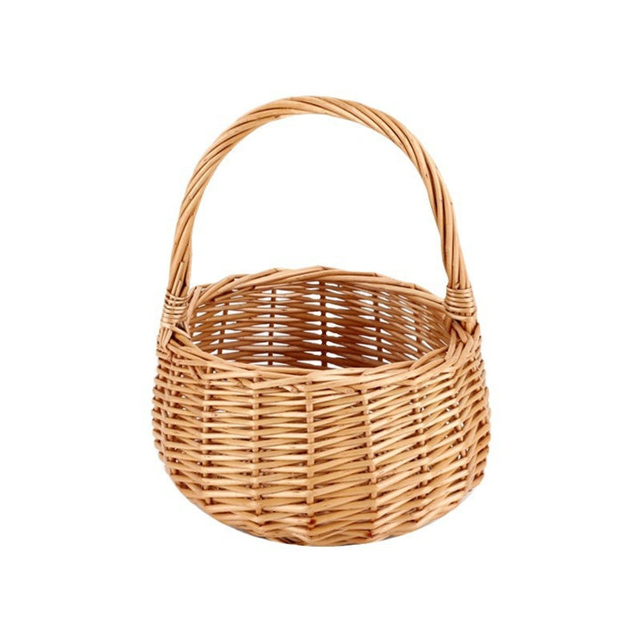 Handcrafted storage basket with wooden handle Bowlift
