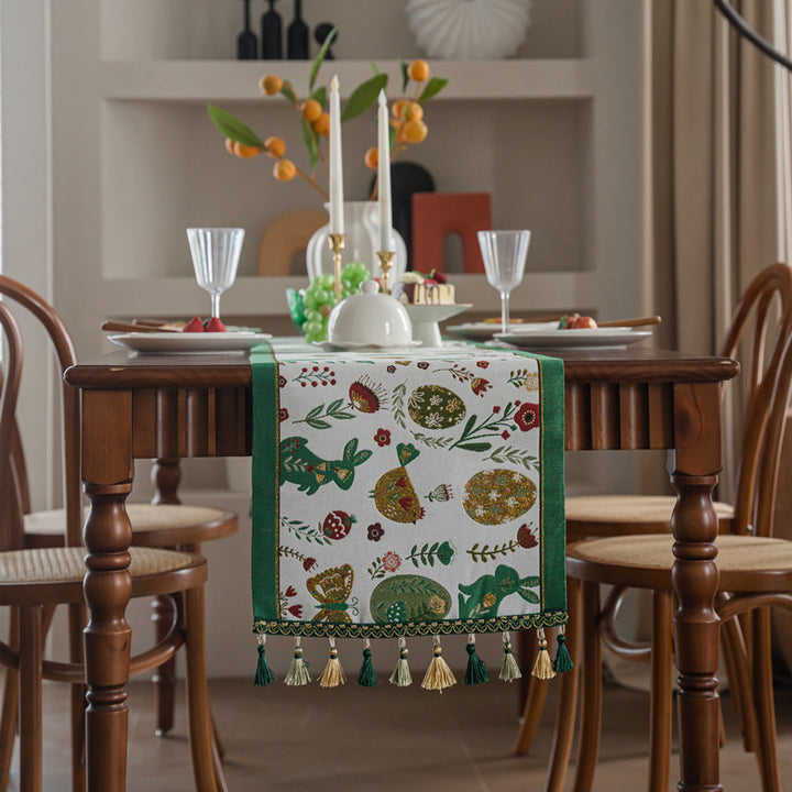Decorative Tasseled Table Runner