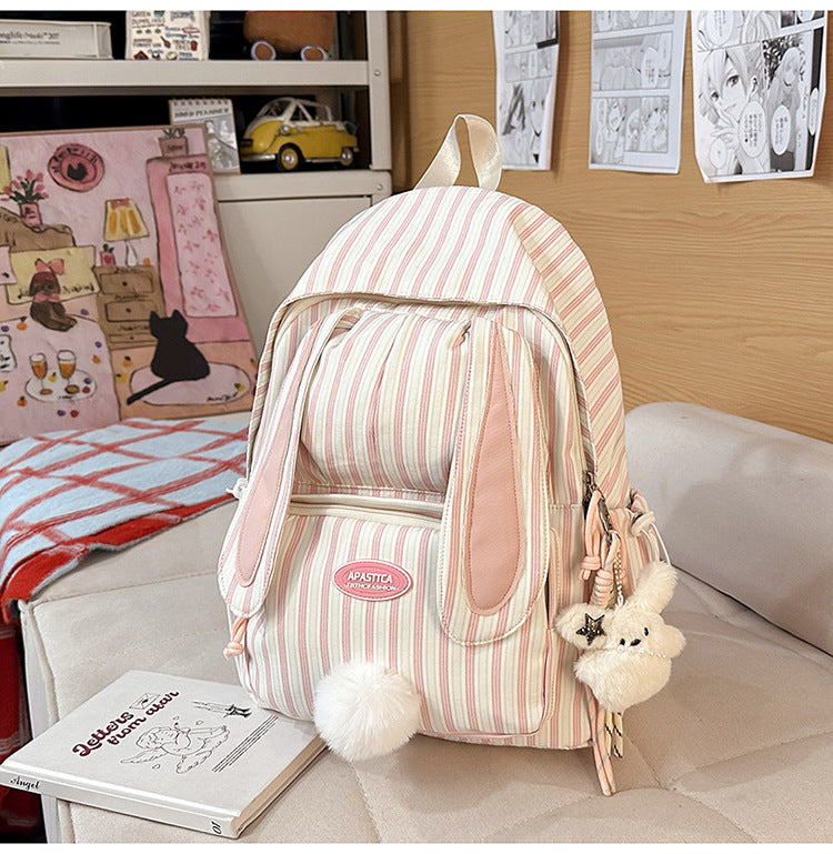 Cute Bunny Ear Design School Backpack