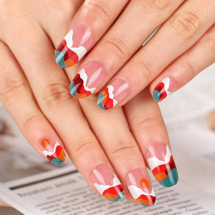 Artistic Nail Tips with Modern Gradient Color Bowlift