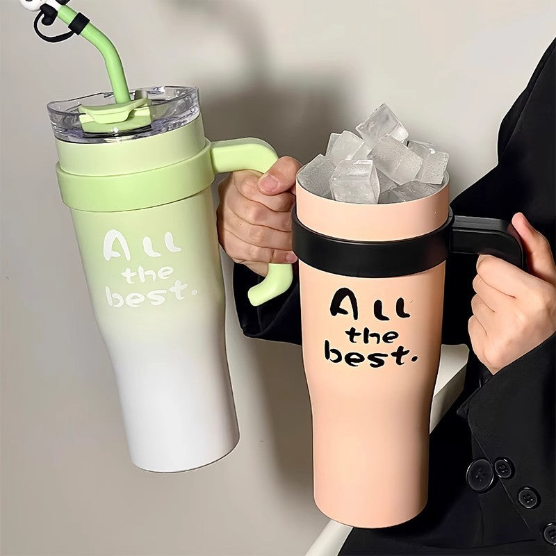 Women’s insulated cup with integrated straw and practical handle Bowlift