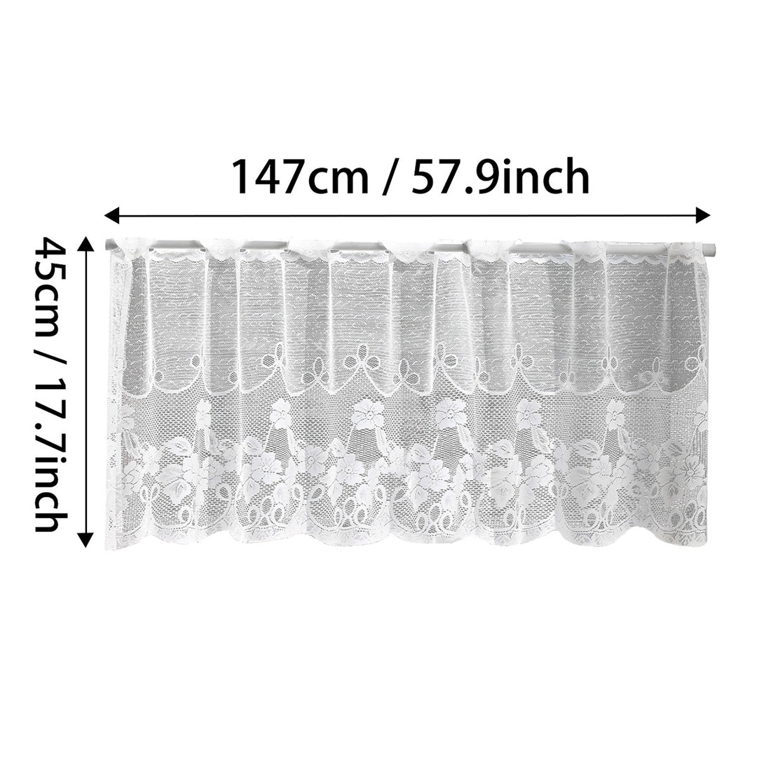 Elegant Floral Lace Window Valance