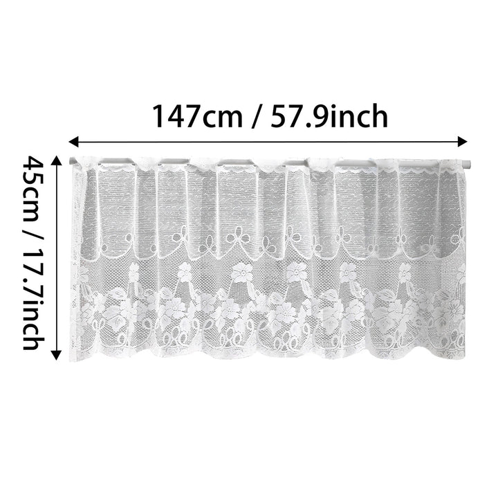 Elegant Floral Lace Window Valance