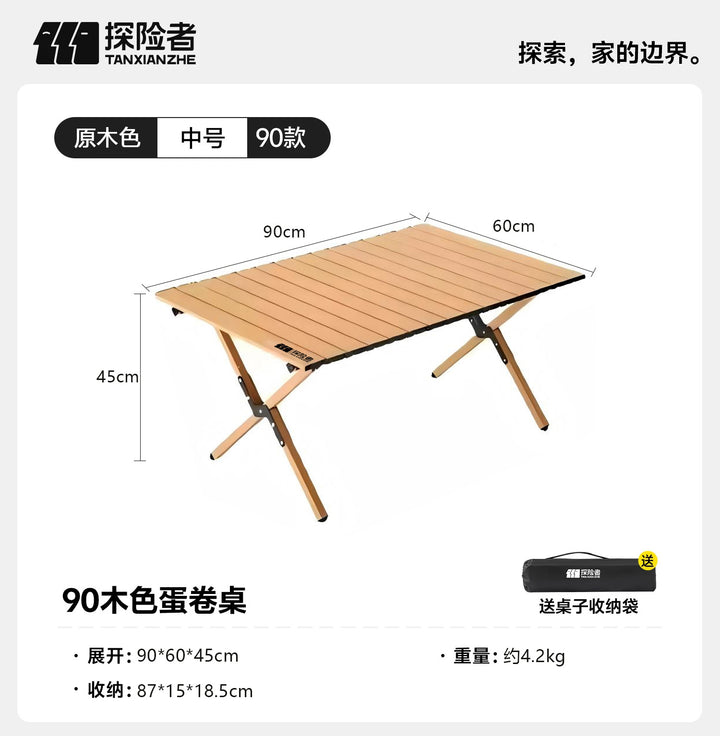 Foldable Camping Table with Stable Aluminum Construction Bowlift