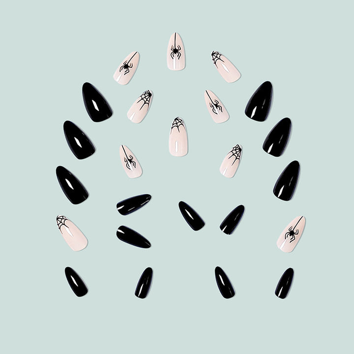 Artistic nail art with spider motif Bowlift