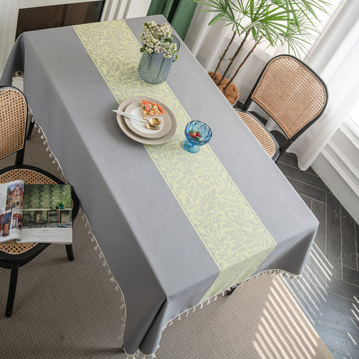 Textured Woven Decorative Tablecloth
