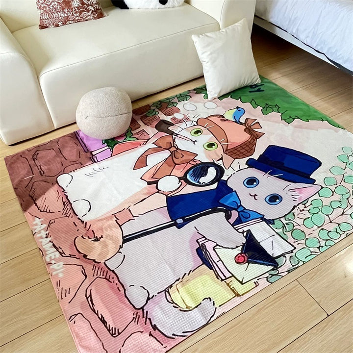 Artistic Cat-Themed Tapestry Blanket