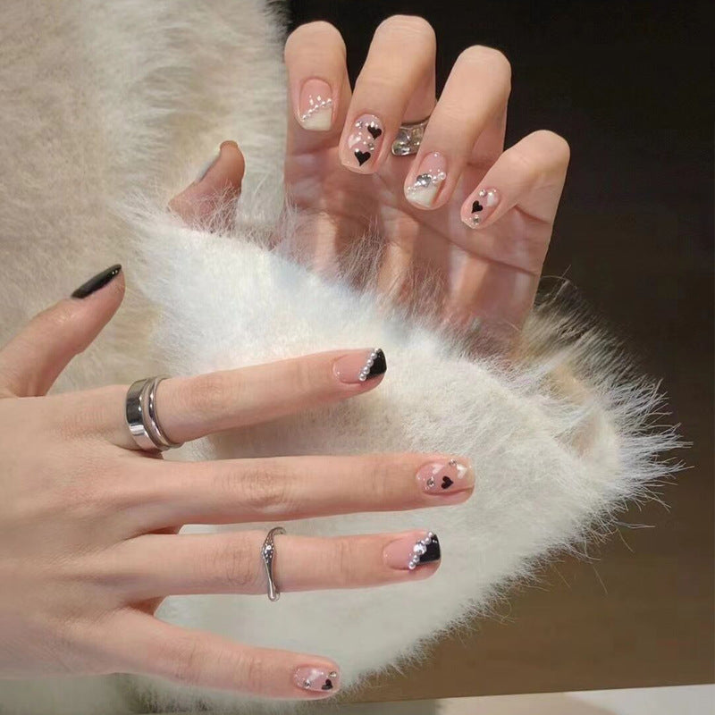 Artistic Press-On Nails with Abstract Design Bowlift