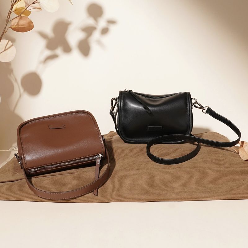 Smooth Leather Crossbody Purse Bowlift