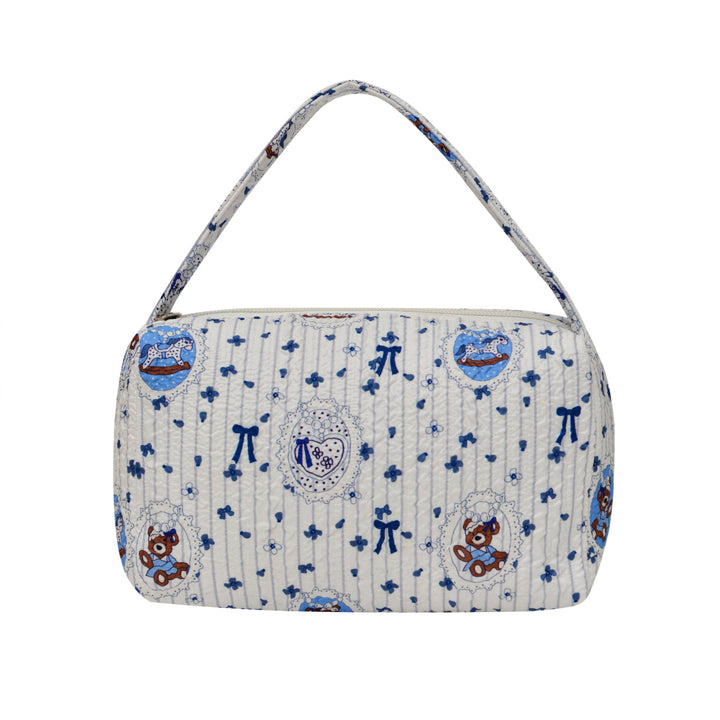 WoCharming Quilted Travel Cosmetic Bag Bowlift
