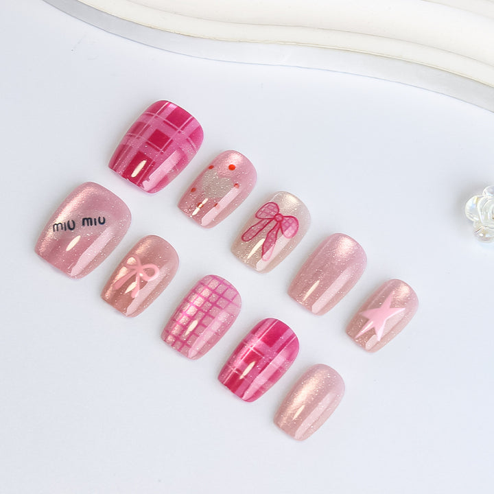 Decorative Press-On Nail Art Set Bowlift 1787542950