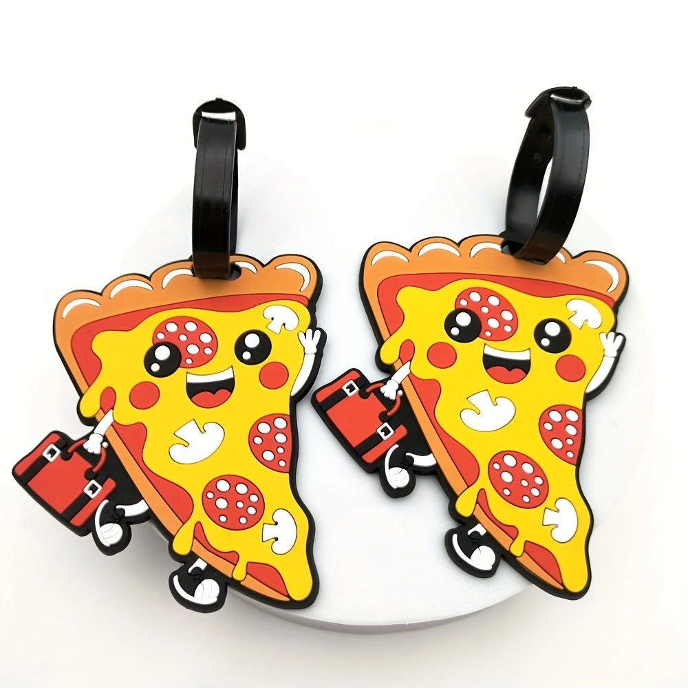 Playful Pizza Slice Luggage Tag Bowlift