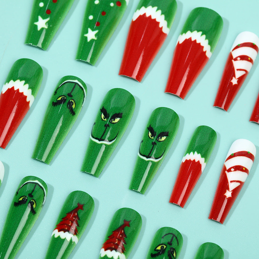 Festive artificial nails with Christmas motifs Bowlift