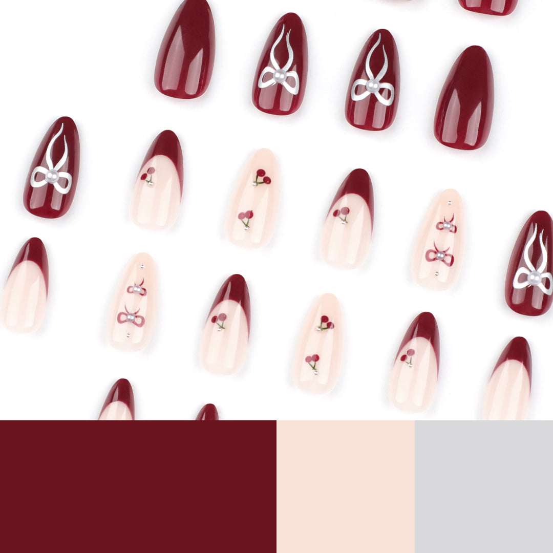 Glamorous stiletto nails with delicate accents Bowlift
