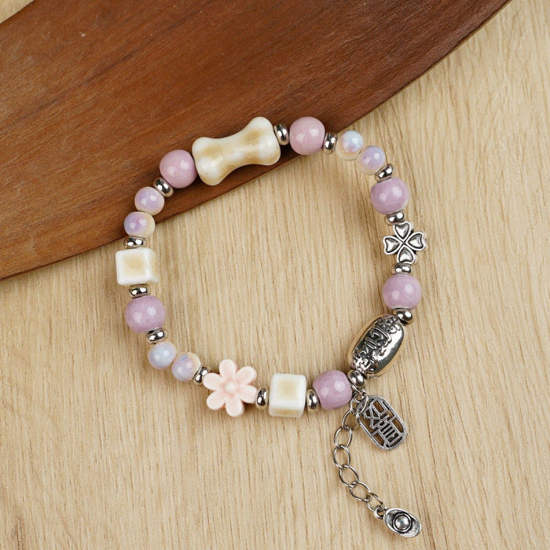 Heart-Shaped Beaded Bracelet Bowlift