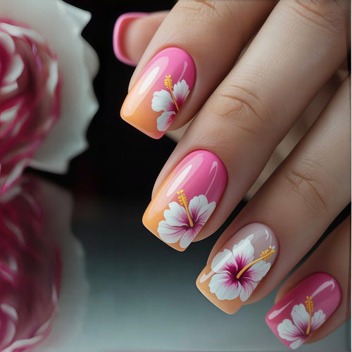 Floral Artificial Nails Bowlift