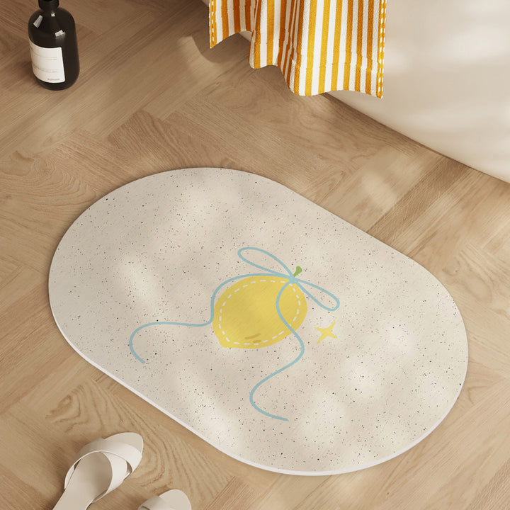 Playful Lemon-Themed Bath Mat Bowlift