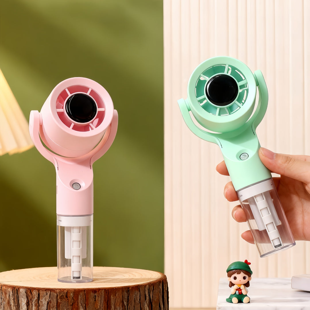 Women's Portable Mist Hand Fan with USB Connection Bowlift