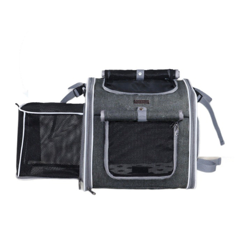 ventilated bike front pet carrier backpack with reinforced frame Bowlift