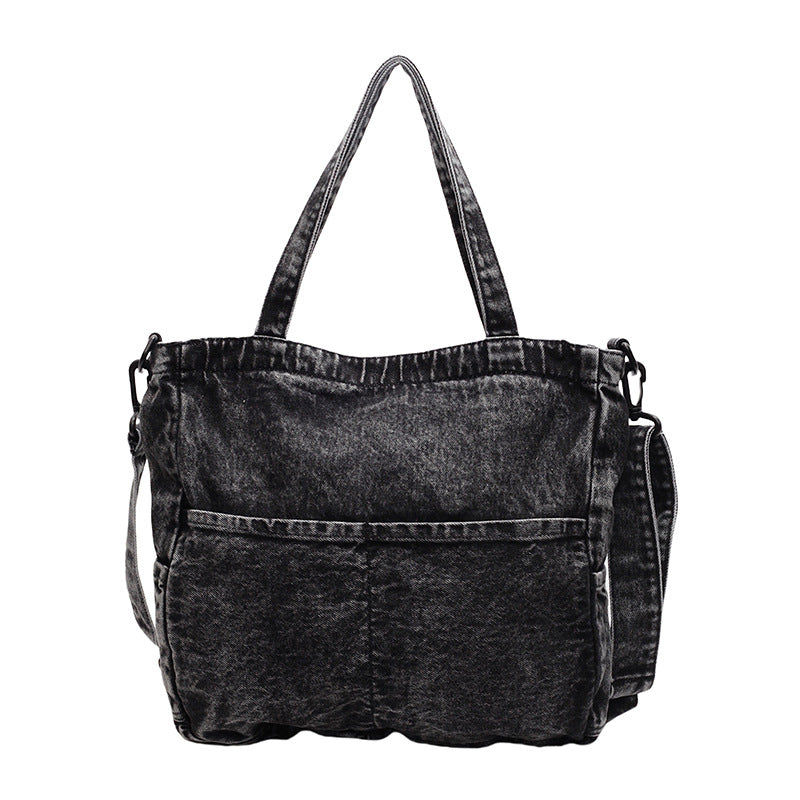 Premium Denim Shoulder Bag Bowlift