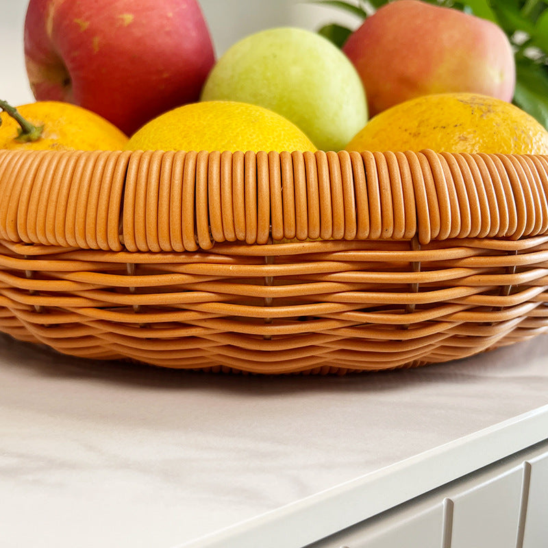 Decorative Round Woven Serving Tray Bowlift