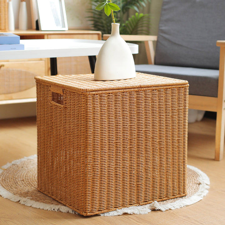 Handwoven Wicker Storage Cube Bowlift