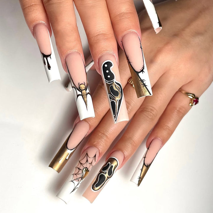 Gothic Themed Press-On Nails Bowlift