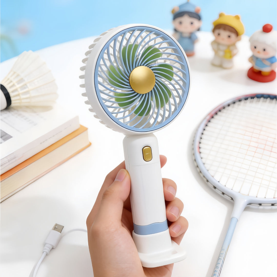 Ladies Portable Handheld Fan with Variable Speed Mode Bowlift
