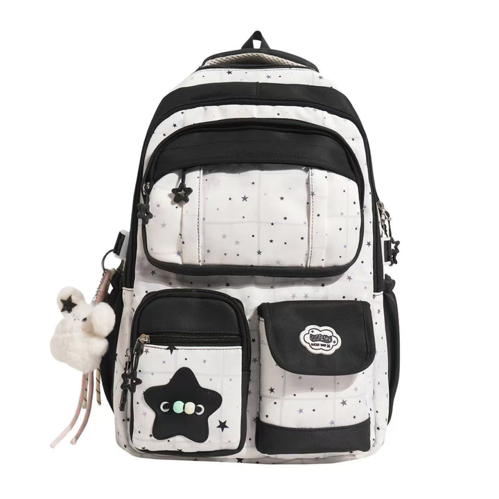 Star-Printed Multi-Functional Backpack Bowlift