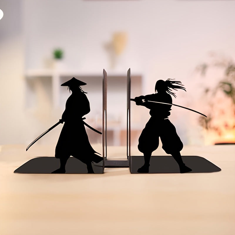 Samurai-Themed Decorative Bookends