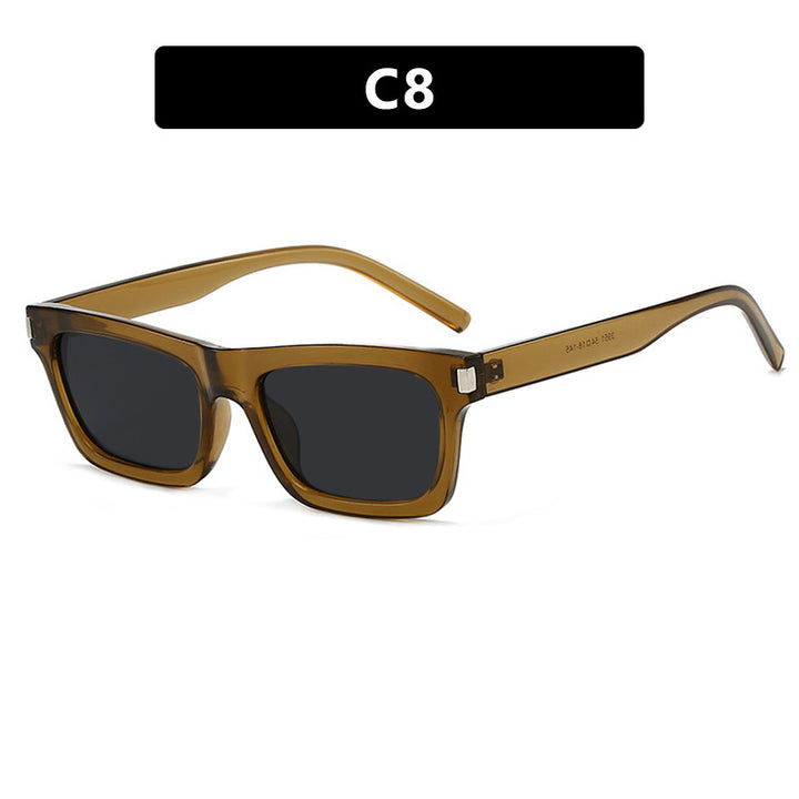 Women's square sunglasses with transparent lenses and stylish design Bowlift