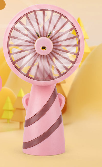 Women's Handy Mini Fan in Bear Design Bowlift
