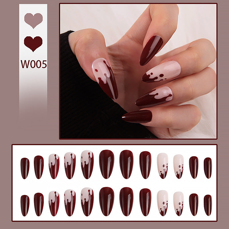 Artful Nail Tips with Drop Design Bowlift
