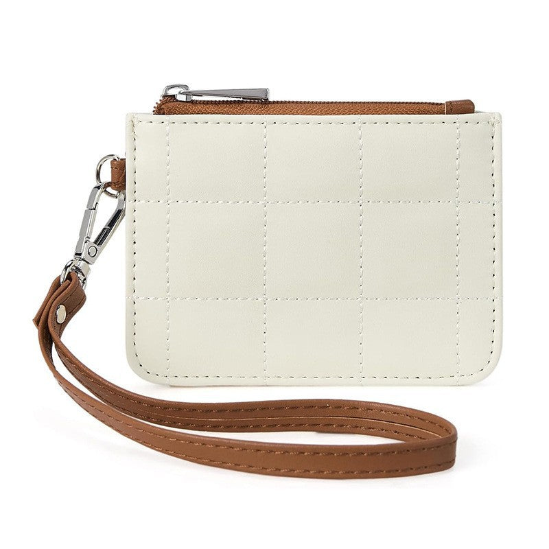 Elegant and Compact Wallet with Zipper and Wrist Strap Bowlift