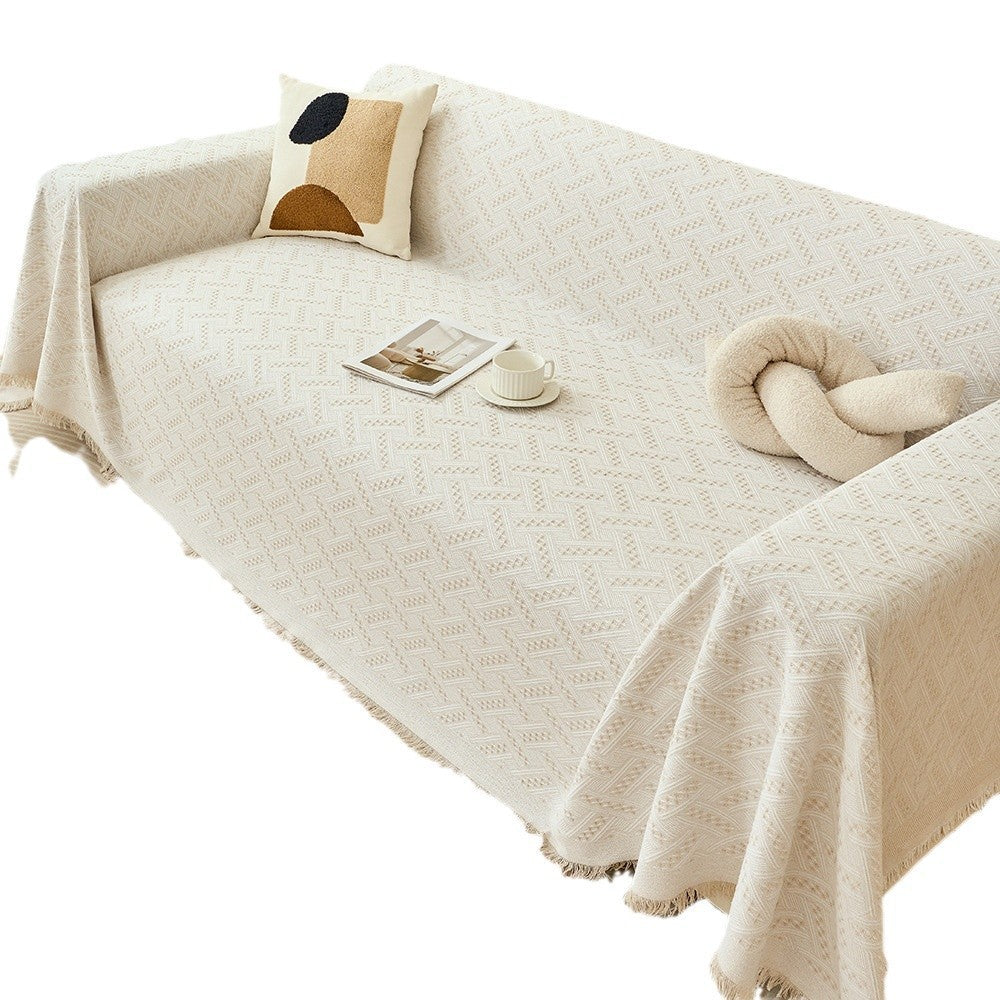 Textured Woven Sofa Throw Blanket