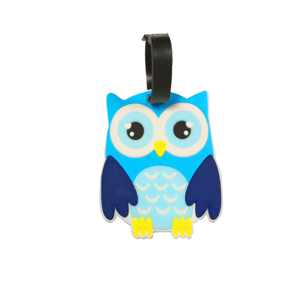 Unisex Luggage Tag in Vibrant Owl Design Bowlift
