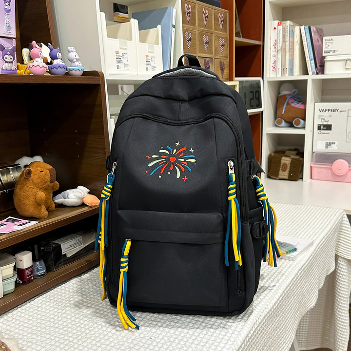 Backpack with Colorful Decorations and Innovative Compartments Bowlift