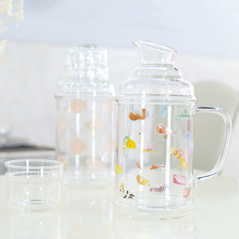 Ladies Glass Jug with enchanting Animal Motifs Bowlift