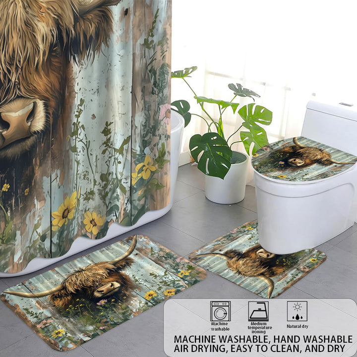Cute Cow-Themed Digital Bathroom Set Bowlift