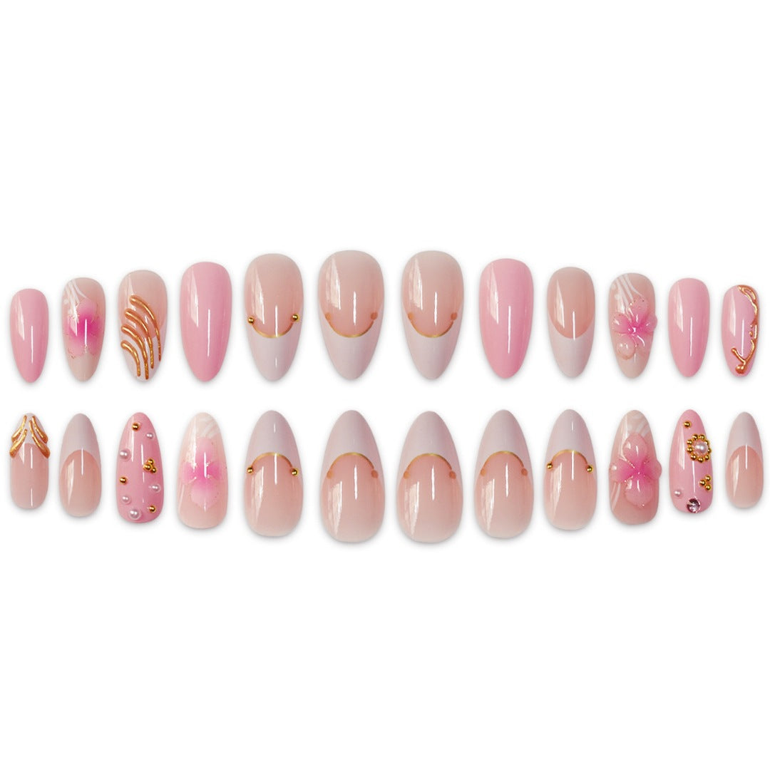 Elegant Floral Stiletto Nail Art Bowlift