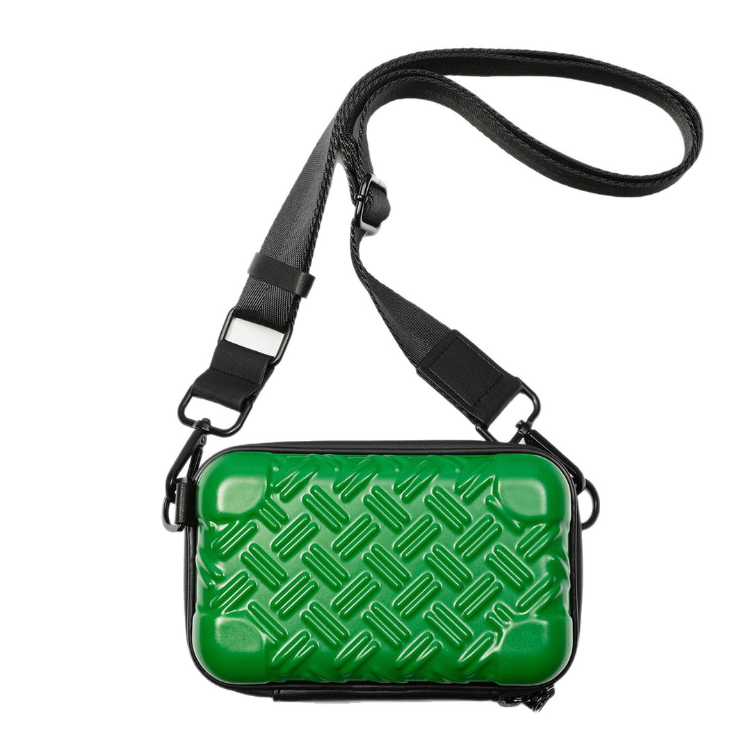 Unisex Textured Hard Shell Crossbody Bag Bowlift